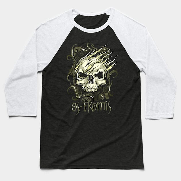 Skull Os Frontis Baseball T-Shirt by OsFrontis